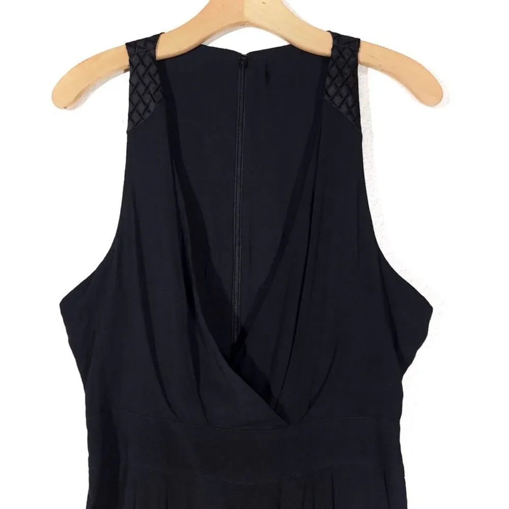 BLESSED ARE THE MEEK Long Island Pleated Diamond Back Jumpsuit in Black Medium - Picture 4 of 12